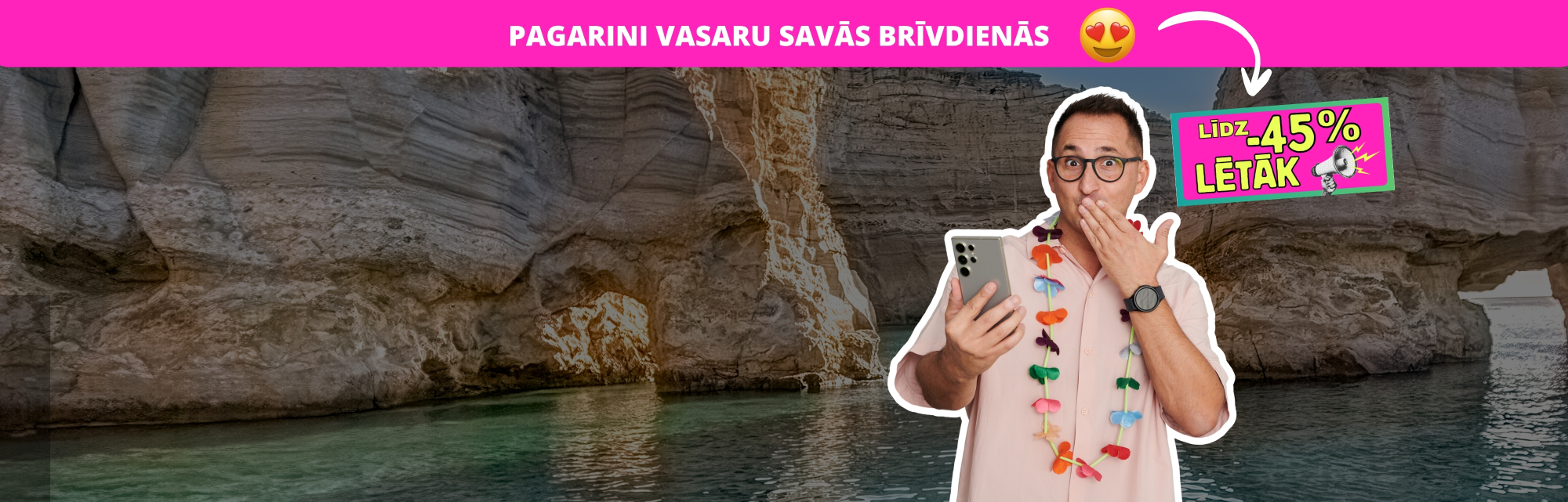 Lec pretī saulainām brīvdienām ✈️🏖️