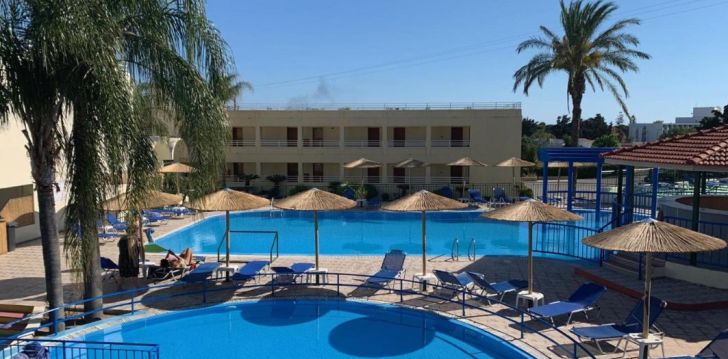 Ērta atpūta 300 m no pludmales 3* ROMANZA MARE Rodas salā, Grieķijā! 1